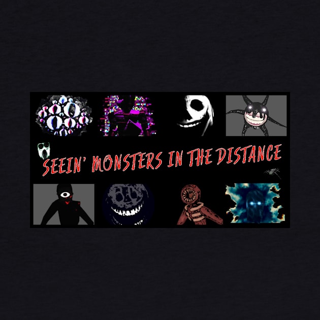 Seein’ Monsters In The Distance by Atomic City Art